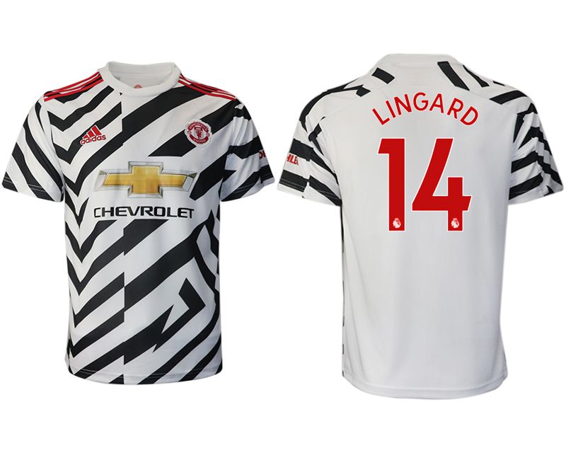 Men 2020-2021 club Manchester United away aaa version #14 white Soccer Jerseys->manchester united jersey->Soccer Club Jersey